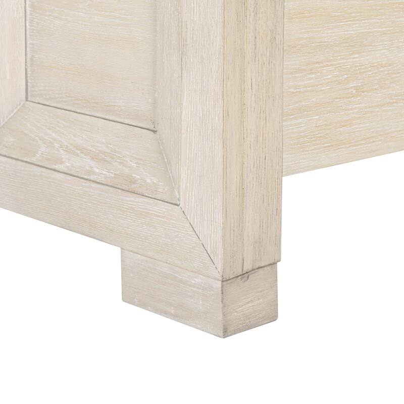 Furniture of America Durem Modern Classic 3-Piece Solid Wood Panel Bedroom Set with 2-Drawer Oversized Nightstand