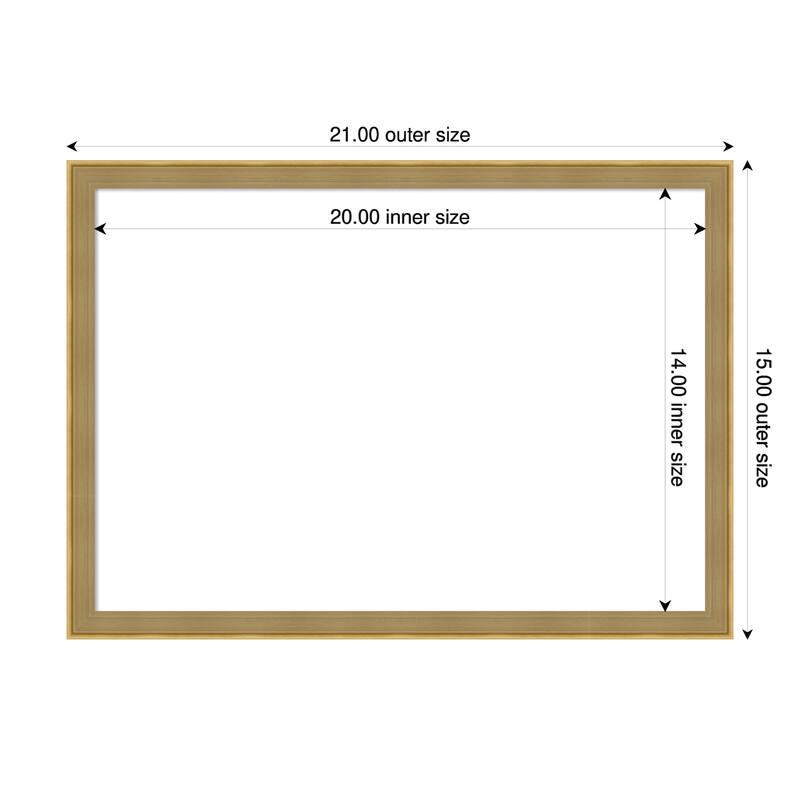 Incline Framed Dry Erase Magnetic Board - 21 x 15 in - Incline Dark Gold