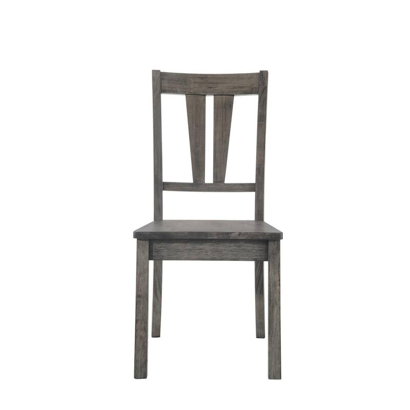 Southwestern Fan Back Dining Chair - Wood Seat, Rustic Farmhouse Style - HomeStock - 40