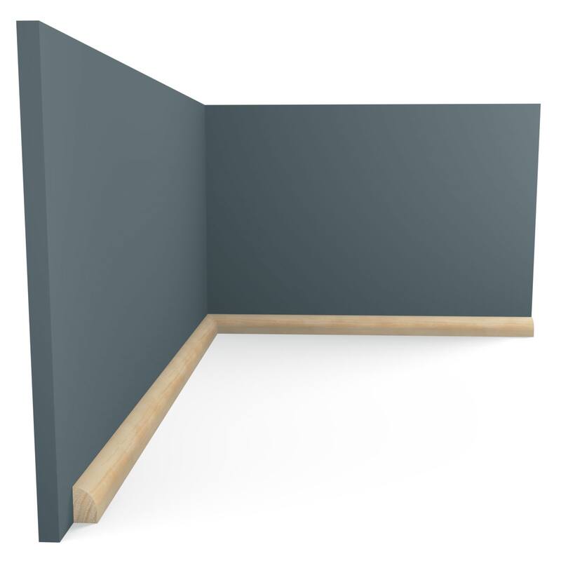 WM129: 7/16-in D x 11/16-in W x 96-in L Americraft Solid Hardwood Stain Grade Shoe Moulding