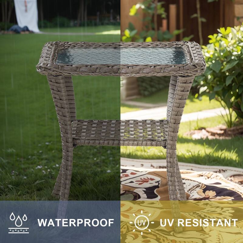 Gymojoy Outdoor Wicker Patio Furniture Chair Set Weather-Resistant