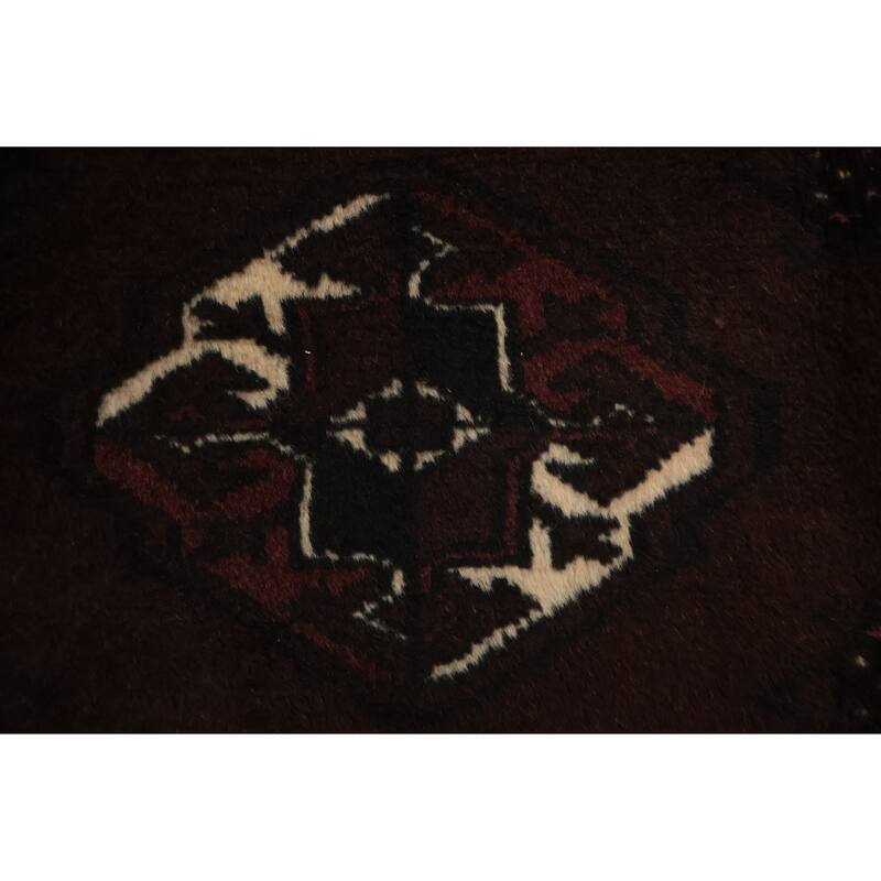 Hand Knotted Oriental 100% Wool Carpet Traditional All-Over Red Turkoman Area Rug - 12' 0'' X 7' 6''