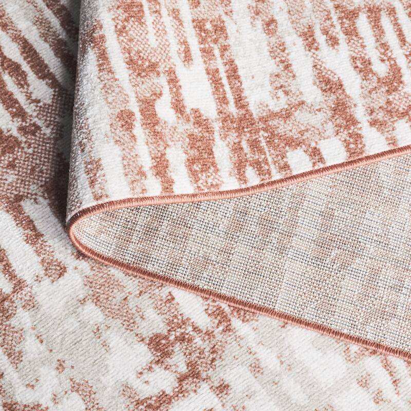 SAFAVIEH Bayside Machine Washable Neshka Modern Abstract Rug