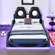 preview thumbnail 6 of 7, Twin Size Race Car-Shaped Platform Bed with LED and Upholstered Backrest