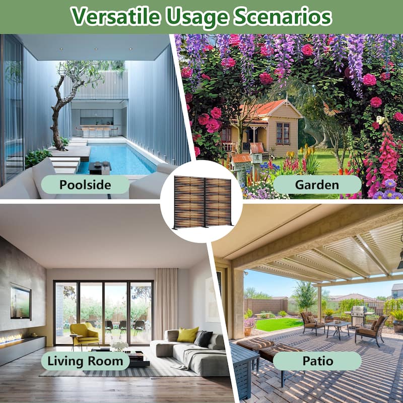 Outdoor Metal Privacy Screen Fence Panel