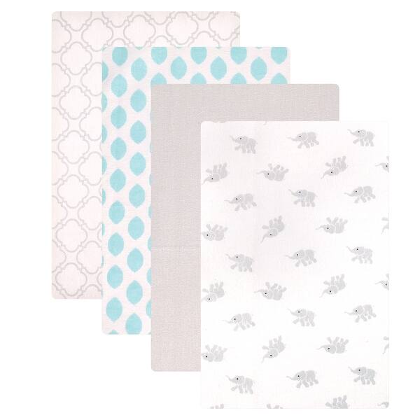 slide 1 of 1, Luvable Friends Baby Cotton Flannel Receiving Blankets, Elephant 4-Pack, One Size - Elephant 4-Pack - One Size Elephant 4-Pack - One Size