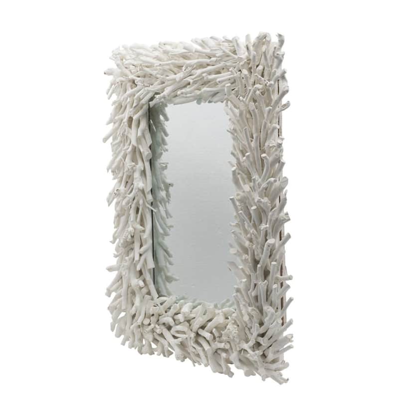 Rectangular Wall Mirror - 29" - White
