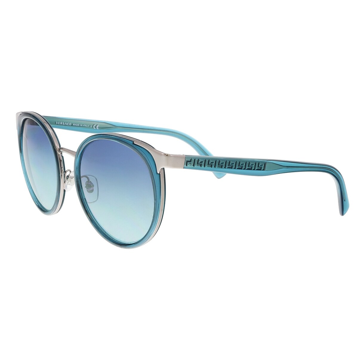 Shop Versace Ve2185 10034s Petroleum Cat Eye Sunglasses 54 20