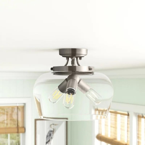 Dome semi flush mount outlet