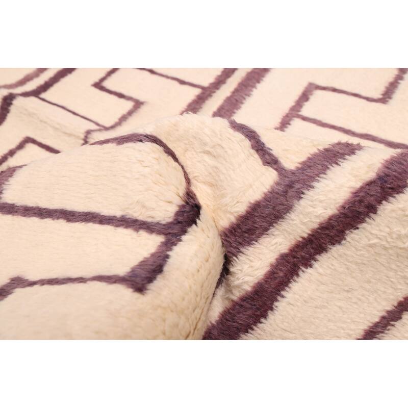 ECARPETGALLERY Hand-knotted Pak Finest Marrakesh Cream Wool Rug - 6'11 x 9'8