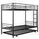 preview thumbnail 6 of 18, Twin-Over-Twin Metal Bunk Bed With Trundle,Can be Divided into two beds,No Box Spring needed,Ultimate Space Saver