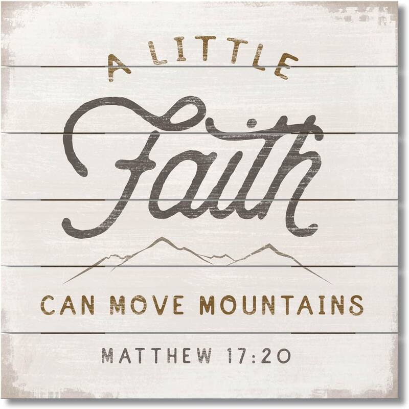 Woodcrafters FAITH Pallet Wood Sign, 12 x 12 inches - multi - multi