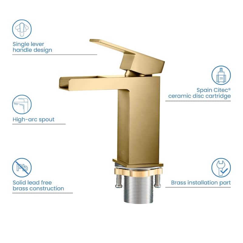 Waterfall Single Handle Bathroom Faucet