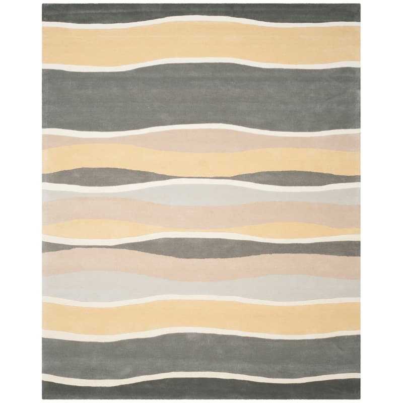SAFAVIEH Handmade Soho Sharday Wavy Stripe N.Z. Wool/ Viscose