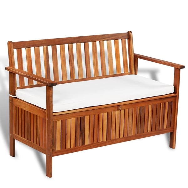 vidaXL Garden Storage Bench Solid Acacia 47.2"x24.8"x33.1"