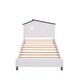 preview thumbnail 12 of 24, Twin Rustic Kids Bed House Shaped Low Beds for Kids, Wood Platform Bed Frame for Children,No Box Spring Needed,Easy Assemble