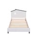 preview thumbnail 12 of 24, Twin Size Wood Platform Bed with House-shaped Headboard