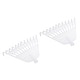 preview thumbnail 1 of 3, 13.4x16.9" Leaf Rake Replacement, 2Pcs Plastic Lawn Folding Grass Tool, White