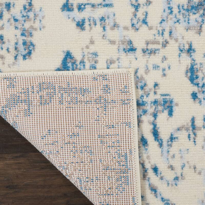 Nourison Jubilant Vintage Farmhouse Damask Area Rug