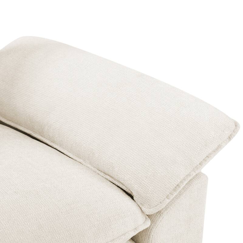 52" W Oversized Accent Chair With Ottoman, Chenille Single Sofa Bed ,Chaise Lounge Chair Indoor,Reading Chairs For Living Room