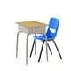 preview thumbnail 53 of 52, Student Desk with Open Front Metal Book Box & Flex Comfort Chair - 24"W x 18"D x 22.25" - 31.25"H Maple Top/Navy Chair