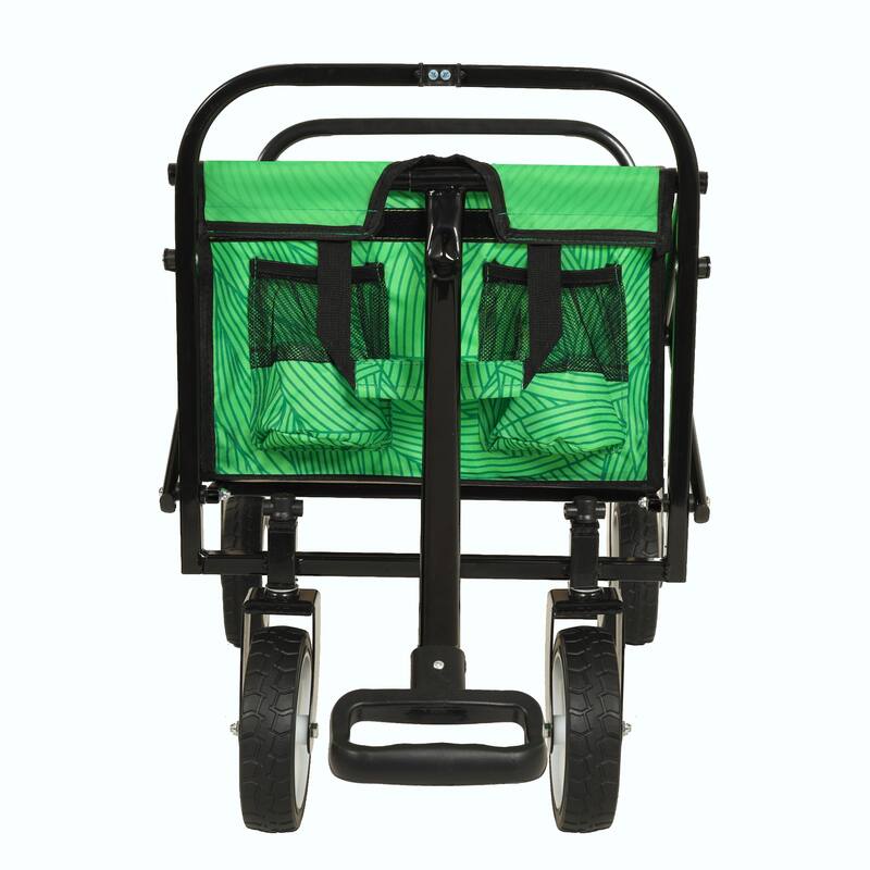 Minimeetall Colorful Collapsible Wagon Cart with Strapping System - Beach Wagon, Utility Cart
