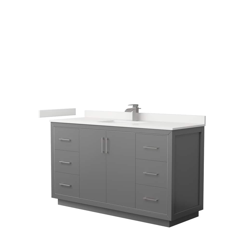 Icon 60-inch Single Vanity, Quartz Top
