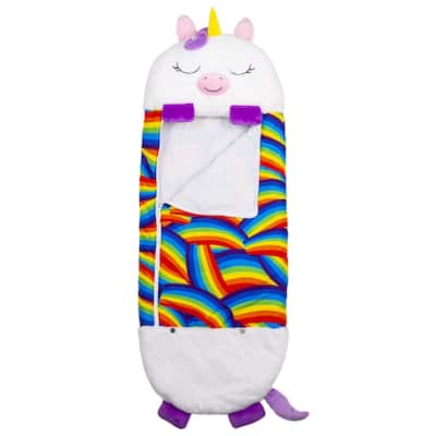 Happy Nappers: Pillow & Sleepy Sack: Medium - White Unicorn - 54 x 20", 3+