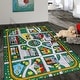 preview thumbnail 1 of 6, World Rug Gallery Kids Educational Learning City Life Road Non Slip Area Rug 3'3" x 4'7"