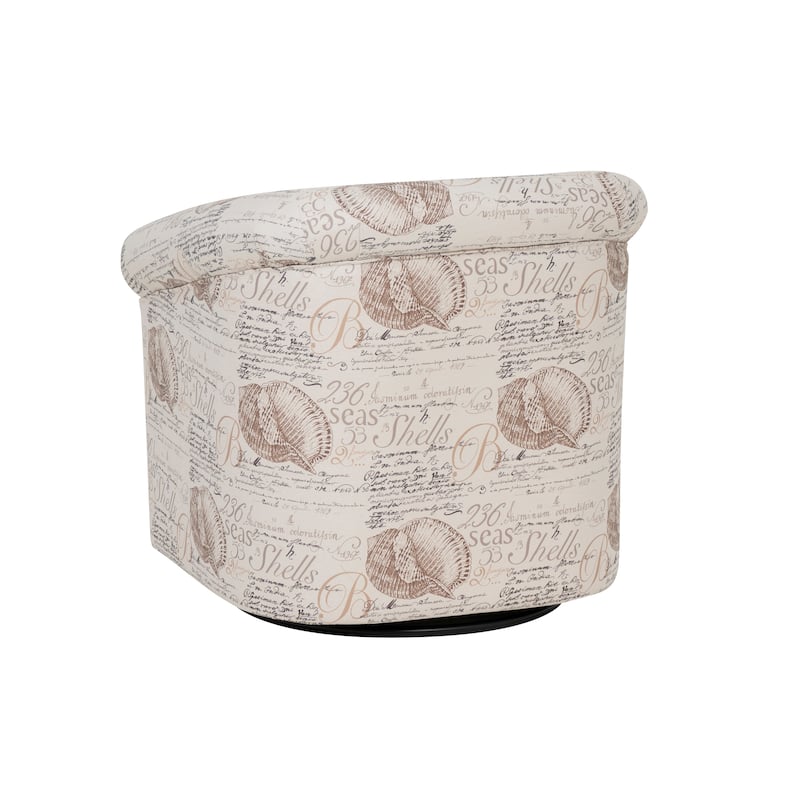 Moriarty Coastal/Beach/Ocean Inspired Swivel Accent Arm Chair