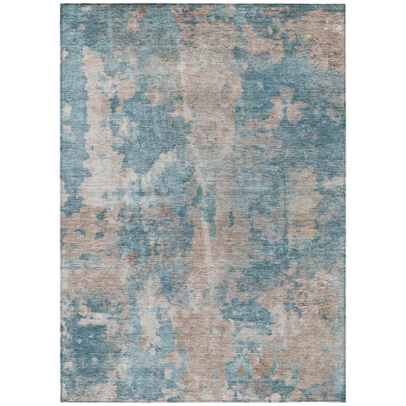Alfina Unique Abstract Weather Resistant Classic Meets Modern Outdoor Rug