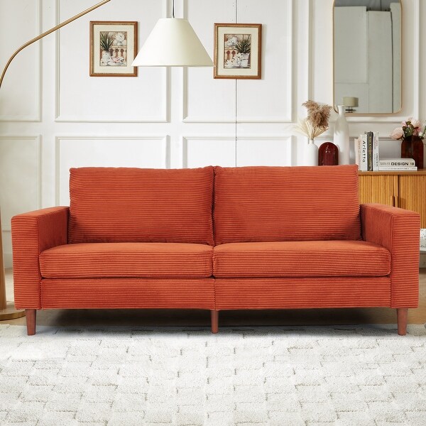 Red corduroy couch discount