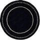 preview thumbnail 45 of 130, SAFAVIEH Handmade Bella Alverta Dotted Border Wool Rug 3' Round - Black/Ivory - Round