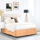 preview thumbnail 41 of 44, Nestl Pleated 14 inch Tailored Drop Bed Skirt - Soft Double Brushed Premium Microfiber Ruffle Bed Skirt California King - Apricot Buff Orange