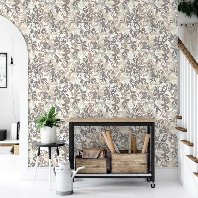 Arthouse Georgianna Neutral Botanical Leaves Wallpaper