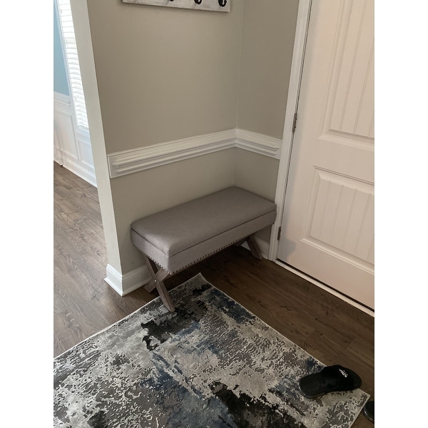 35.75 Rectangle Fabric Shoe Bench Storage Ottoman with Soft Sponge Cushion for Entryway or Living Room Grey 35.75 Rectangle Fabric Shoe Bench Storage Ottoman with Soft Sponge Cushion for Entryway or Living Room Grey