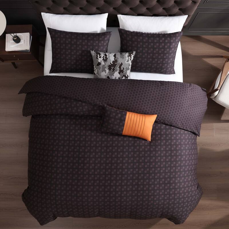 Bebejan Linear Luxe 100% Cotton Sateen 5 Piece Reversible Comforter Set