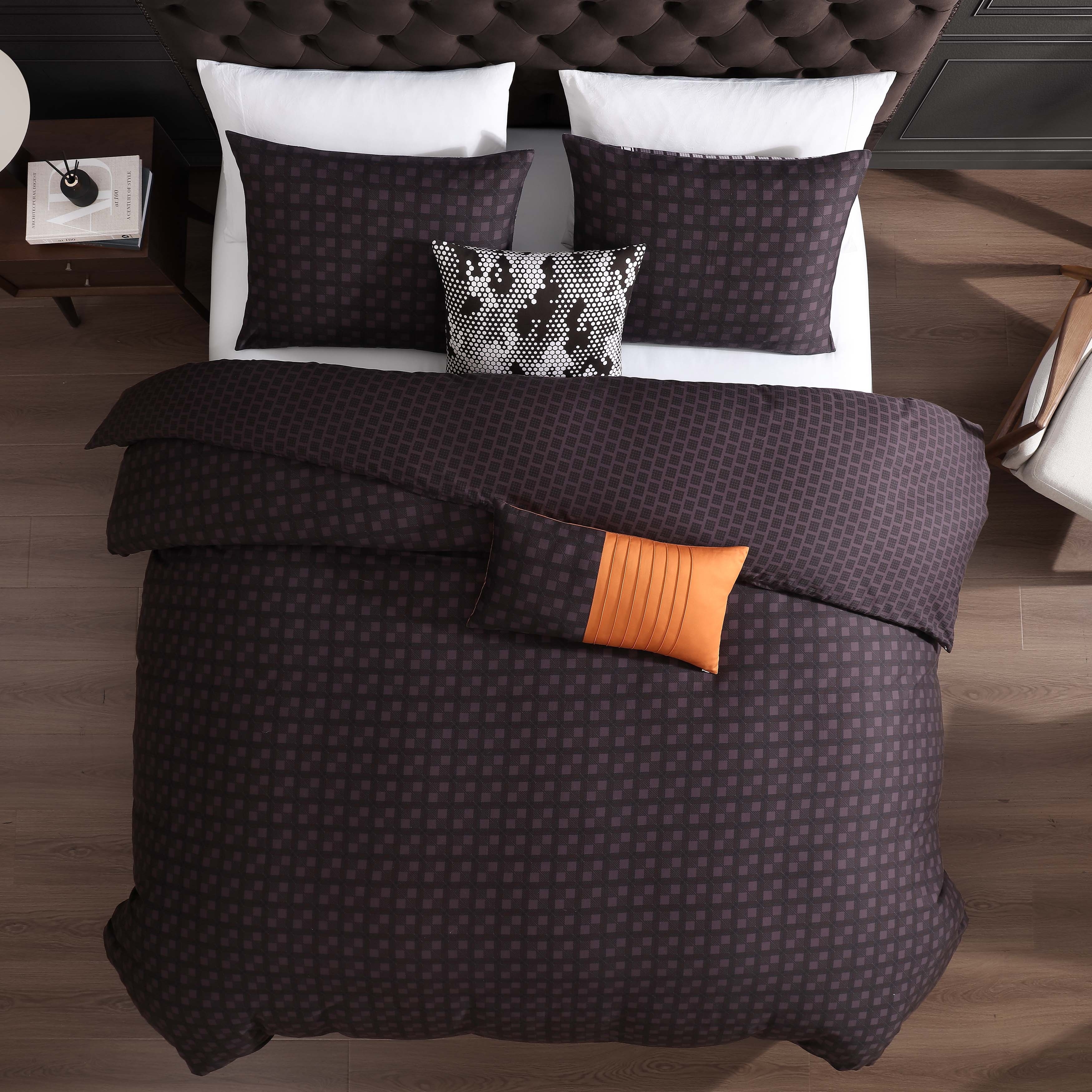 Bebejan Linear Luxe 100% Cotton Sateen 5 Piece Reversible Comforter Set