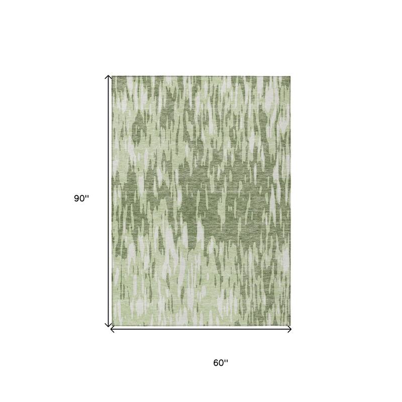 HomeRoots Abstract Transitional Rectangle Outdoor Rug