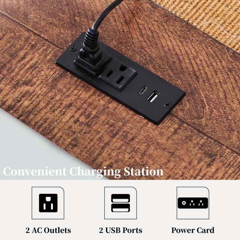 Farmhouse Executive Desks, Wood Computer Writing Desk for home office