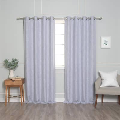 Aurora Home Linen-Look Grommet Blackout Curtains