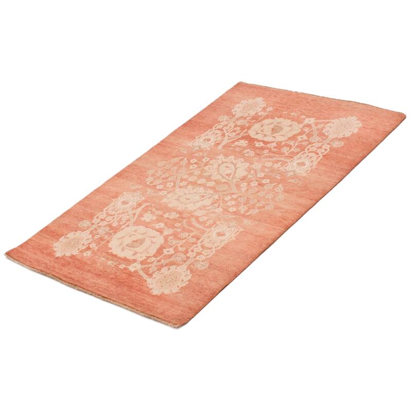 ECARPETGALLERY Hand-knotted Peshawar Finest Copper Wool Rug - 3'1 x 4'11
