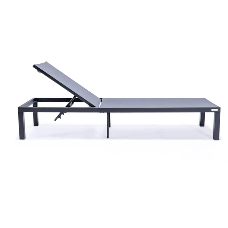 Marlin Outdoor Chaise Lounge Chair - Stackable Adjustable Recliner Sun Lounger for Pool, Beach, Patio, or Backyard