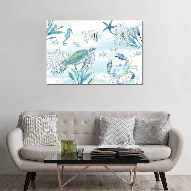 iCanvas "Great Blue Sea I" by Cynthia Coulter Canvas Print - 32x48x1.5