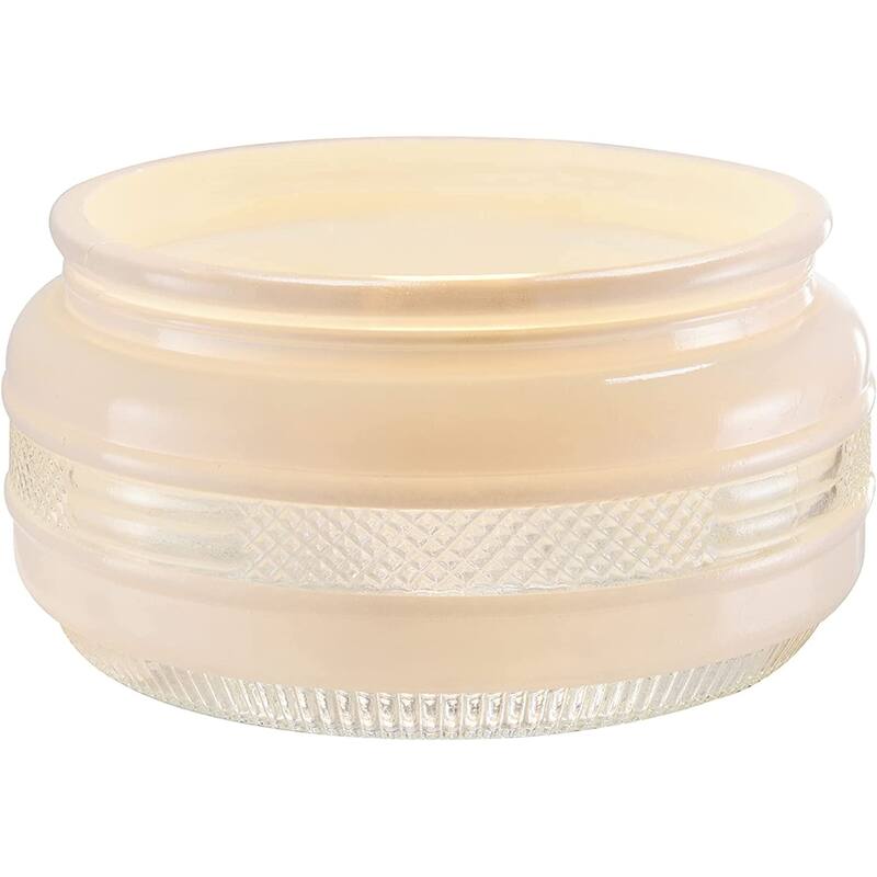 Replacement Clear&White Drum Ceiling Fixture Glass Shade