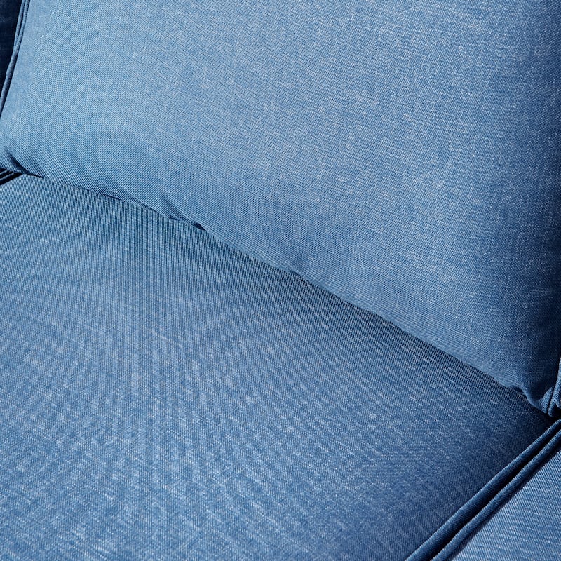 OVIOS Patio Outdoor Grey Wicker Loveseat