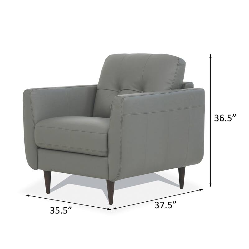 Gemma Pesto Green Button-Tufted Accent Chair