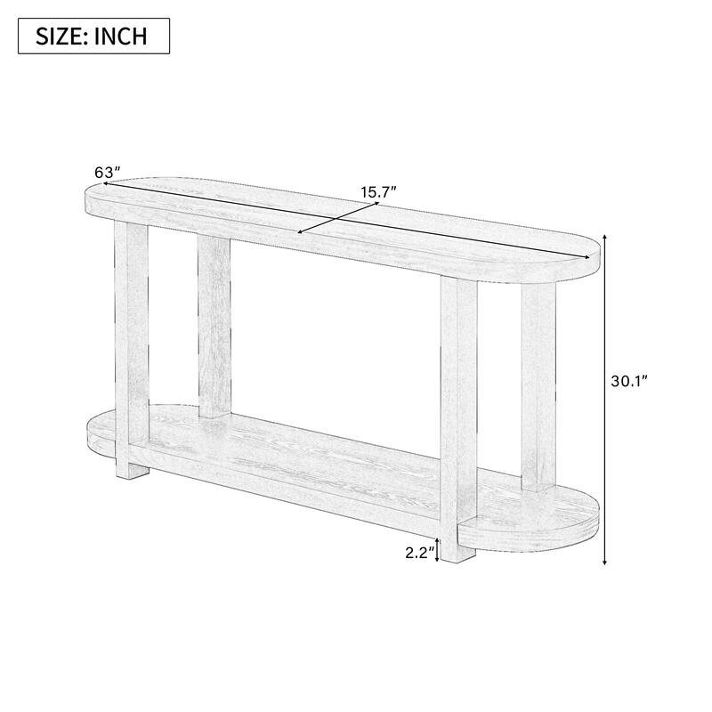Modern Minimalist Entryway Table with Bottom Shelf, for Study Rooms Entryways Hallways Living Rooms and Foyers, Black