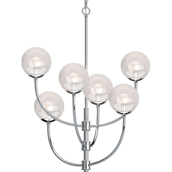 Volume Lighting 2056 Lawrence 6 Light 27 Wide Abstract Chandelier With Clear Gl N A Volume Lighting 2056 Lawrence 6 Light 27 Wide Abstract Chandelier With Clear Gl N A