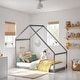 preview thumbnail 1 of 6, Modern Versatile Design Twin Size House Bed Kids Bed Wooden Kids Furniture, Gray